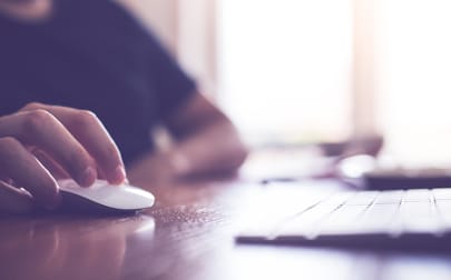 UX designer working on an interface