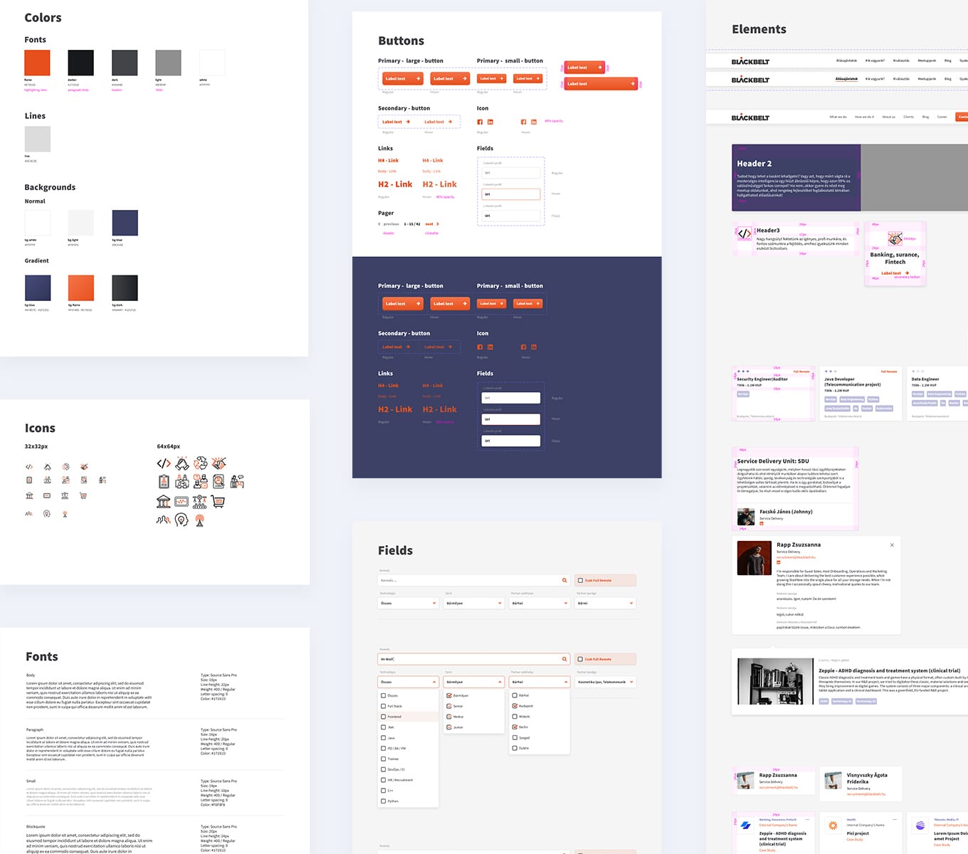 a collection of the new high fidelity UI designs