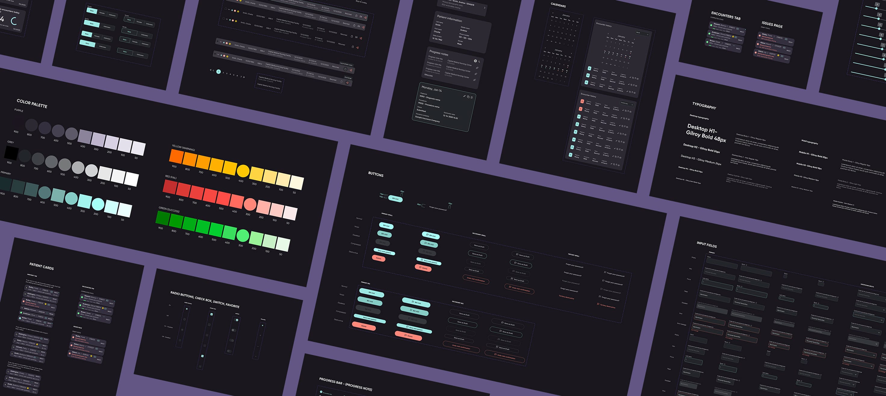 elements of the design system for the new UI