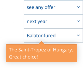 UI element of danubius website