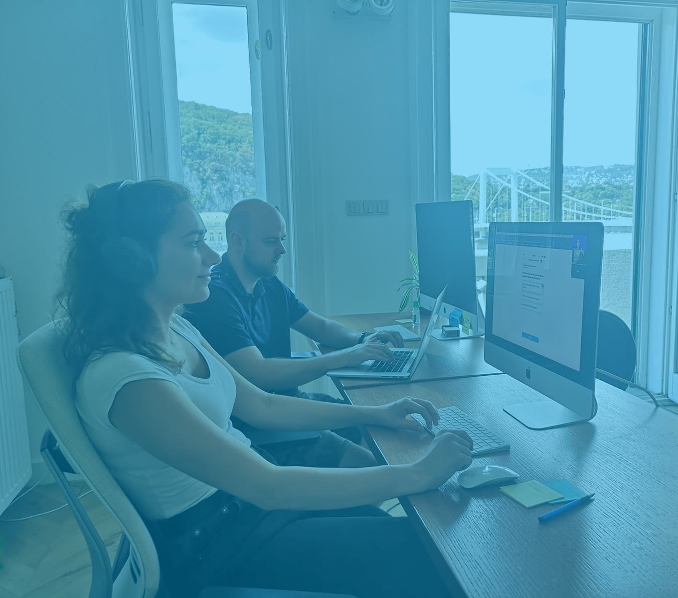 Designers conducting remote user testing