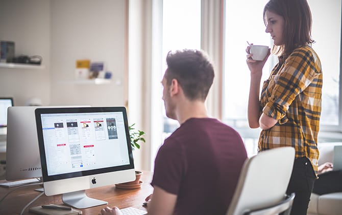UX designers working on Naxt Sales interface with Sketch in Exalt